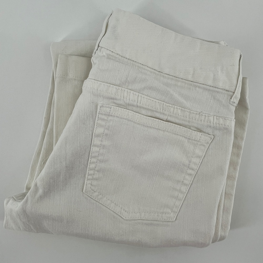 Tahari Flare Jeans Womens White Excellent Mid Rise Stretch Denim M387F219